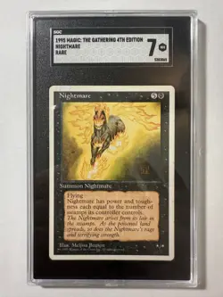 Nightmare MTG Core Set 4th Edition Regular SGC 7 Near Mint - Image 1
