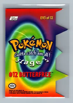 Pokemon TOPPS The Movie Animation Non Holo DIE CUT Butterfree EV3 of 12 - Image 2