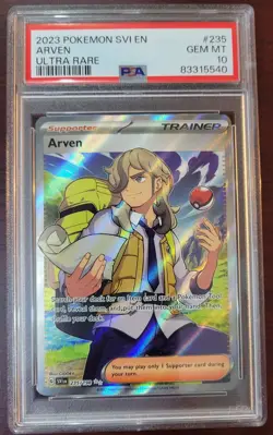 PSA 10 GEM MINT 2023 POKEMON SVI EN-SCARLET & VIOLET ULTRA RARE #235 ARVEN - Image 1