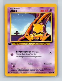 Abra Pokemon German Base Set 1st Edition (ABRA) #43 NM/LP - Image 1