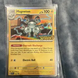 Pokemon TCG Magneton Surging Sparks 153 Black Star Holo Promo LP - Image 1