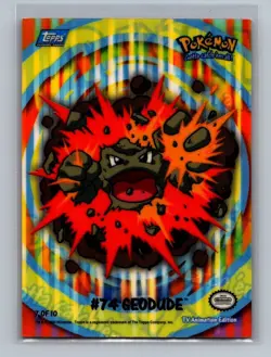 Geodude #74 7 of 10 - Vintage 1999 TOPPs Pokemon Card PUZZLE Sticker - Image 1