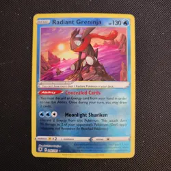 Lightly Played, Pokemon Holo Radiant Greninja - 046/189-Radiant Rare S SEE DESCR - Image 3