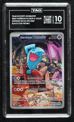 Team Rocket's Wobbuffet Pokemon Scarlet & Violet Black Star Promo TAG 10 - Image 1