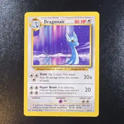 Pokemon Dragonair 18/102 Base Set Rare MP Stage 1 Regular WOTC English 1999 - Image 1