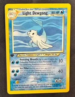 Pokemon 2002 Neo DESTINY 1st Edition LIGHT DEWGONG 45/105 NM - never played - Image 1