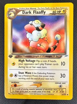 Pokemon 2002 Neo DESTINY 1st Edition DARK FLAAFFY 34/105 NM - never played - Image 1