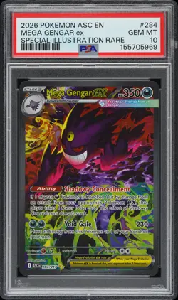 2026 POKEMON ASC EN-ASCENDED HEROES #284 MEGA GENGAR EX PSA 10 - Image 1