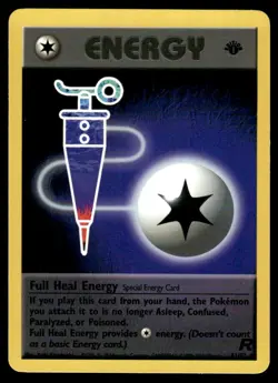 Pokemon TCG Team Rocket 1st Edition #81/82 Full Heal Energy LP+ - Image 1