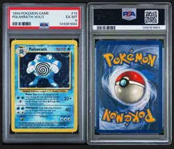 1999 Pokemon Base Set Unlimited Poliwrath Holo #13 PSA 6 - Image 3