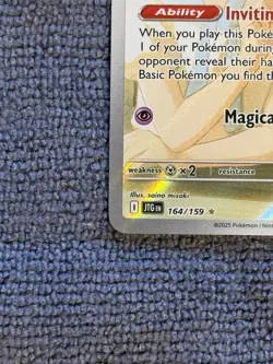 Pokemon TCG Lillie’s Ribombee 164/159 Sv09 Journey Together Full Art Holo - Image 2