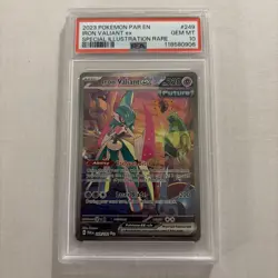 Pokemon Par En Iron Valiant ex SIR 2023 Paradox Rift #249 PSA 10 Gem Mint! - Image 1