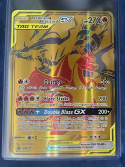 Reshiram & Charizard GX (Oversized) Pokemon Sun Moon Black Star Promo #SM247 - Image 1