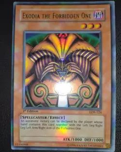 Yu-Gi-Oh! Exodia the Forbidden One LOB-124 1st Edition Ultra Asian English LP EX - Image 1