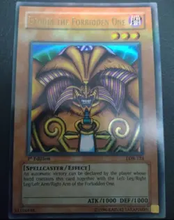 Yu-Gi-Oh! Exodia the Forbidden One LOB-124 1st Edition Ultra Asian English LP EX - Image 2