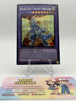 Blue-Eyes Tyrant Dragon 1st Edition Prismatic Secret Rare MP23-EN019 Yu-Gi-Oh - Image 3