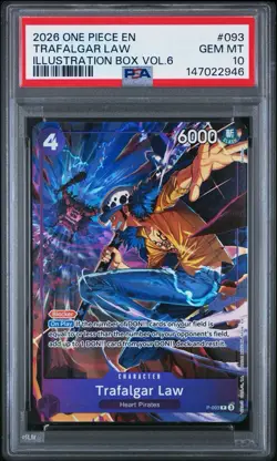 One Piece Illustration Box Vol. 6 Promo Trafalgar Law P-093 PSA 10 - Image 1