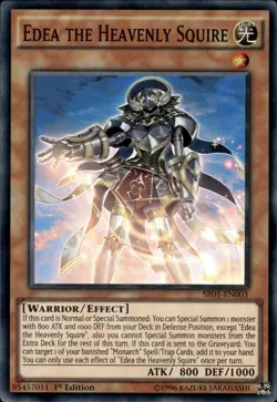 Edea The Heavenly Squire - Super Rare 1st Edition SR01-EN003 - MP - YuGiOh - Image 1