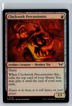 FOIL Clockwork Percussionist 295 Duskmourn - MTG Magic the Gathering Card - Image 1