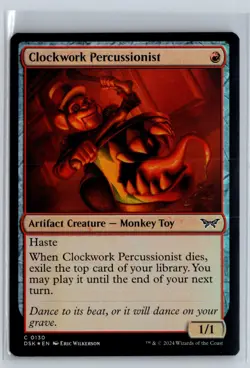 FOIL Clockwork Percussionist 130 Duskmourn - MTG Magic the Gathering Card - Image 1