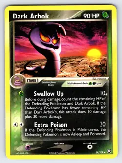 Dark Arbok 29/109 2004 EX Team Rocket Returns Pokemon Card TCG Uncommon - Lp - Image 1