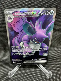 Team Rocket's Nidoking ex 216/182 Destined Rivals Ultra Rare Holo Pokemon TCG - Image 1