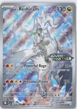 Pokemon TCG N'S Reshiram #167/159 Stamped Promo IR SV: Journey Together NM/M - Image 1