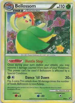 Pokemon Undaunted BELLOSSOM HOLO 1/90 Rare 2010 - Image 1
