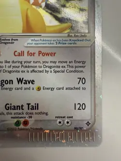 Pokemon TCG Dragonite ex #90/97 Dragon Holo Silver Border - Image 4