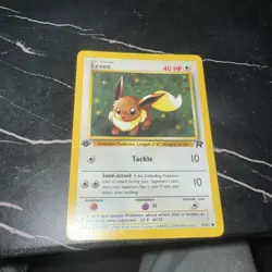 Eevee 55/82 Team Rocket WOTC 1st Edition Pokemon TCG Regular Common 1999 MP/HP - Image 1