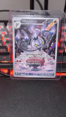 Pokemon Chandelure 103/086 Sv: White Flare Illustration Rare Holo - Image 4