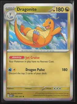 Dragonite 149/165 Rare 151 Pokemon Holo Near Mint - Image 1