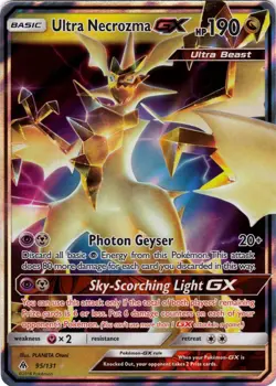 Moderately Played, English Pokemon Holo Ultra Necrozma GX - 95/131 - Ultra Rare - Image 1
