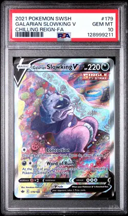 PSA 10 Galarian Slowking V 179/198 Chilling Reign 2021 Pokemon - Image 1