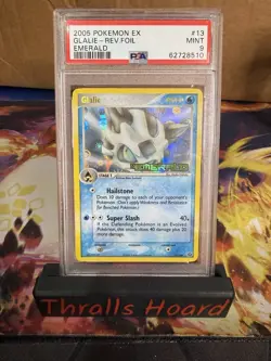 Pokemon TCG Glalie Reverse Holo Stamped Emerald PSA 9 Mint #13 - Image 1