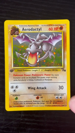 Pokemon TCG GOLD STAMP Aerodactyl Prerelease Promo Holo Foil Near Mint European - Image 2
