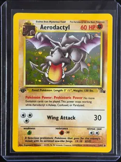 Pokemon TCG GOLD STAMP Aerodactyl Prerelease Promo Holo Foil Near Mint European - Image 4
