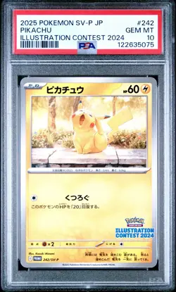 PIKACHU PSA 10 242/SV-P ILLUSTRATION CONTEST 2024 PROMO POKEMON JAPANESE - Image 1