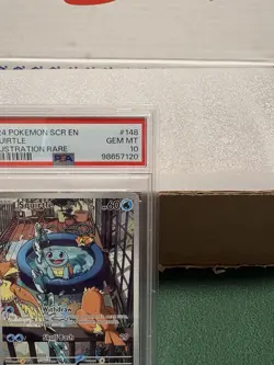 Pokemon TCG: Stellar Crown, Squirtle Illustration Rare,#148/142, PSA 10 GEM MINT - Image 3
