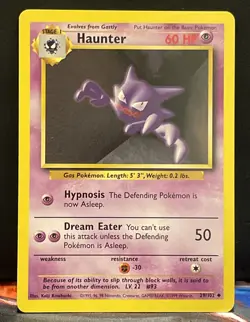1999 Pokemon TCG Haunter Base 29/102 Unlimited NM - Image 1