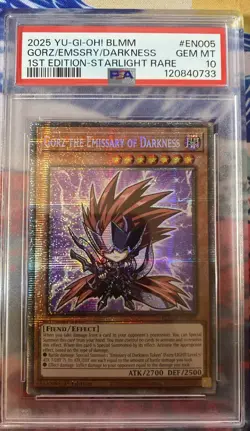 Yu-Gi-Oh! Gorz Emissary Of Darkness Starlight Rare BLMm-EN005 PSA 10 1st Edition - Image 1