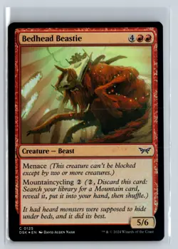 FOIL Bedhead Beastie Duskmourn Common - MTG Magic the Gathering Card - Image 1