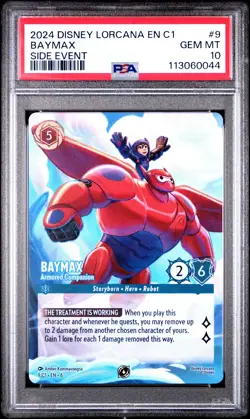 DISNEY LORCANA EN C1-LORCANA CHALLENGE PROMO BAYMAX - ARMORED COMPANION PSA 10 - Image 1