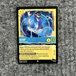 Disney Lorcana Whispers in the Well Scar Eerily Prepared 153/204 Super Rare NM - Image 1