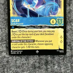 Disney Lorcana Whispers in the Well Scar Eerily Prepared 153/204 Super Rare NM - Image 4