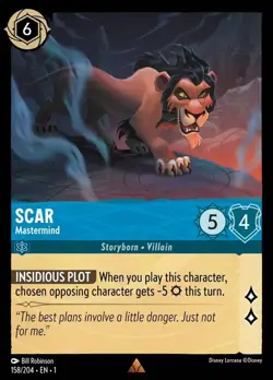 Scar - Mastermind 158/204 Rare The First Chapter Disney Lorcana - Image 1