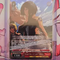 Weiss Schwarz Attack on Titan Vol. 2 "Single Ray of Light" Mikasa SR - Image 1