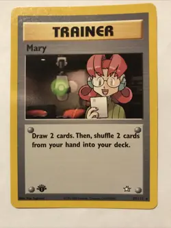Pokemon Neo Genesis 1st Edition Mary 87/111 Non Holo Rare Card - Image 1