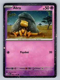 Abra - (Cosmos Holo) 063/165 Promo Miscellaneous Cards & Products NM - LP Pokemo - Image 1