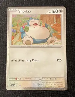 Snorlax 122 Scarlet & Violet Black Star Promo NM Near Mint Pokemon TCG Card - Image 1